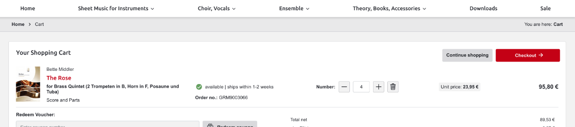Ordering process: Order sheet music conveniently online at alle-noten.de