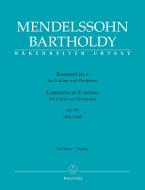 Concerto in E minor op. 64 for violin and orchestra Standard