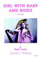 Girl with Harp and Roses 