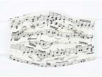 Gesichtsmaske mit Musik - Design 12: Notenzeilen 