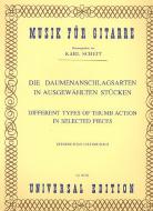 Die Daumenanschlagsarten in ausgewählten Stücken 