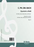 Quartet in a minor for flute (violin), viola, cello and piano Wq.93 