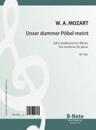 Variations on 'Unser dummer Pöbel meint' for piano KV 455 