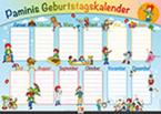 Poster Grundschule: Paminis Geburtstagskalender 