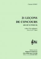 21 leçons de concours du degré supérieur - Chant élève 2 clés 