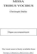 Organ accompaniment for "Missa tribus vocibus" 