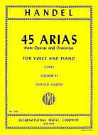 45 Arias From Operas And Oratorios Vol. 3 Low Voice 