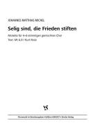 Selig sind, die Frieden stiften 