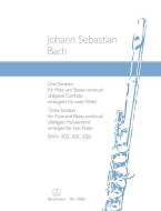 3 Sonatas for Flute and Basso continuo/obbligato Harpsichord BWV 1033, 1031, 1020 