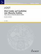3 Lieder on poems by Mascha Kaléko Standard