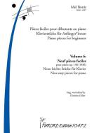 Piano pieces for beginners Vol. 6: 9 easy pieces for piano 