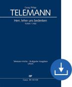 Herr, lehre uns bedenken TVWV 1:763 Download