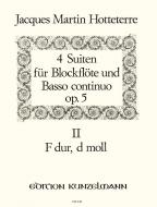 4 Suites Op.5 for Recorder/Flute and Basso continuo, Vol. 2 