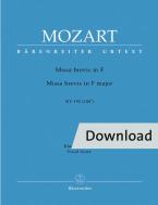 Missa brevis in F major KV 192 (186f) Download