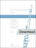 Sonata for flute solo in A minor Wq 132 Download