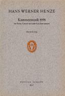 Kammermusik 1958 
