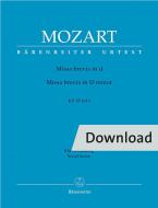 Missa brevis in D minor K. 65 (61a) Download