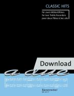 Classic Hits for two alto recorders Download
