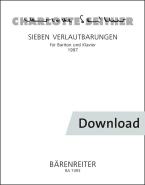 Seven pronouncements for baritone and piano Download