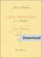 4 Sonatas for Two Recorders 