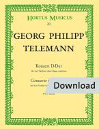 Concerto for 4 violins without bass TWV 40:202 Download