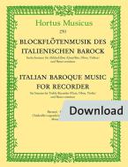 Recorder music of the Italian Baroque Download