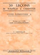 20 Leçons Solfège à Chanter: Cours Élémentaire A 