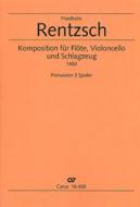 Komposition für Flöte, Violoncello und Schlagzeug 