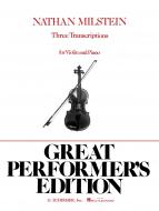 3 Transcriptions For Violin And Piano 