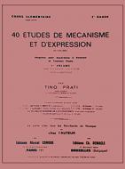 40 Etudes de mecanisme et expressives 1 