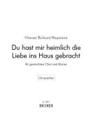 Du hast mir heimlich die Liebe ins Haus gebracht 