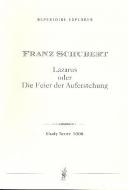Lazarus oder die Feier der Auferstehung (Oratorium, unvollendet) 