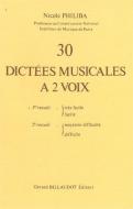 30 Dictées Musicales à 2 Voix Vol. 1 