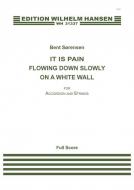 It Is Pain Flowing Down Slowly On A White Wall 