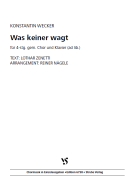 Was keiner wagt 