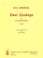 2 Gesänge für Alt-Stimme und Klavier op.40 