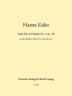 Suite für Orchester Nr. 5 op. 34 (aus der Musik zu dem Film "Dans les rues") 