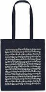 Tote bag Sheet music navy long 