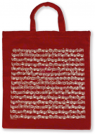 Tragtasche Notenblatt bordeaux 