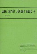 Wer kennt Jürgen Beck? 