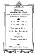 Marienkantate - Adventkantate 