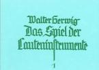 Das Spiel der Lauteninstrumente Heft 1 