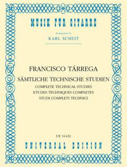 Sämtliche technische Studien von Francisco Tarrega 