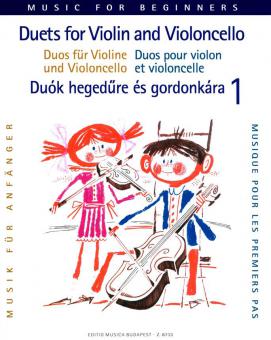 Duos for Violin and Violoncello for Beginners 1 von Arpad Pejtsik 