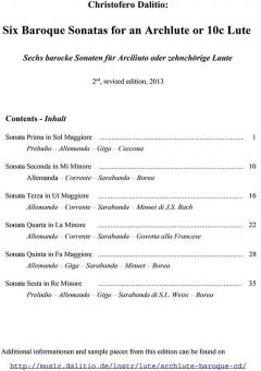 6 barocke Sonaten von Christoph Dalitz (Download) 