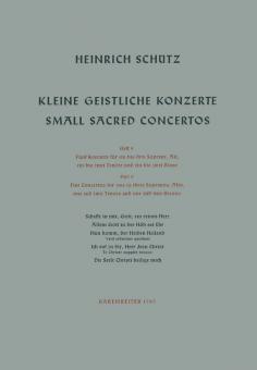 Kleine geistliche Konzerte Heft 9 von Heinrich Schütz 