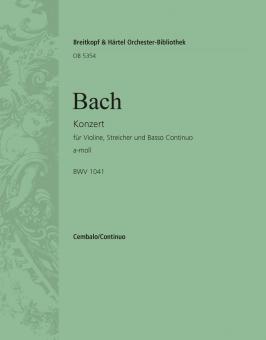 Konzert in a-Moll BWV 1041 von Johann Sebastian Bach für Violine, Streicher und Bc im Alle Noten Shop kaufen (Einzelstimme)