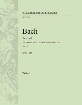 Konzert in a-Moll BWV 1041 von Johann Sebastian Bach für Violine, Streicher und Bc im Alle Noten Shop kaufen (Einzelstimme) - OB5354-VL1