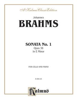 Sonata No. 1 in E Minor, Op. 38 (Cello) 