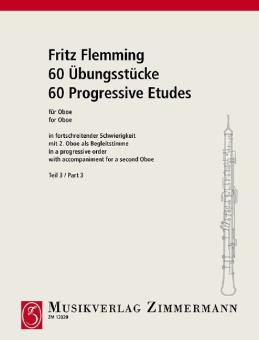 60 Oboe Pieces for Practice of Progressive Difficulty Teil 3 Standard